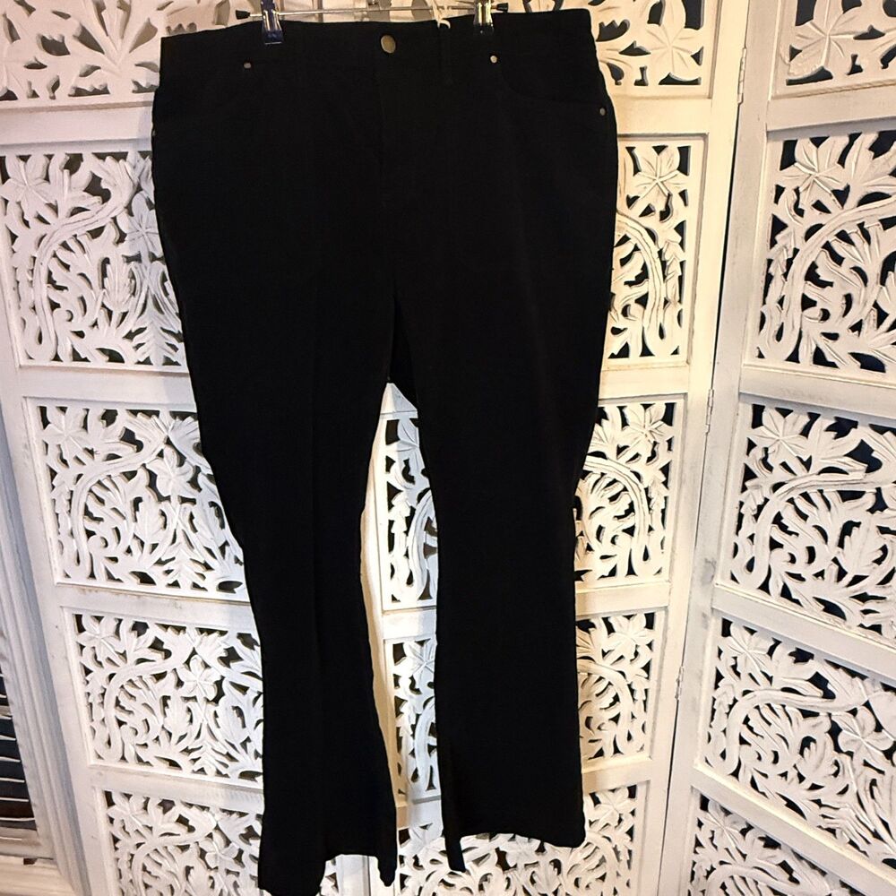 NWT Black Velour/corduroy pants by a.n.a. sixe 16W with wide bells wintage